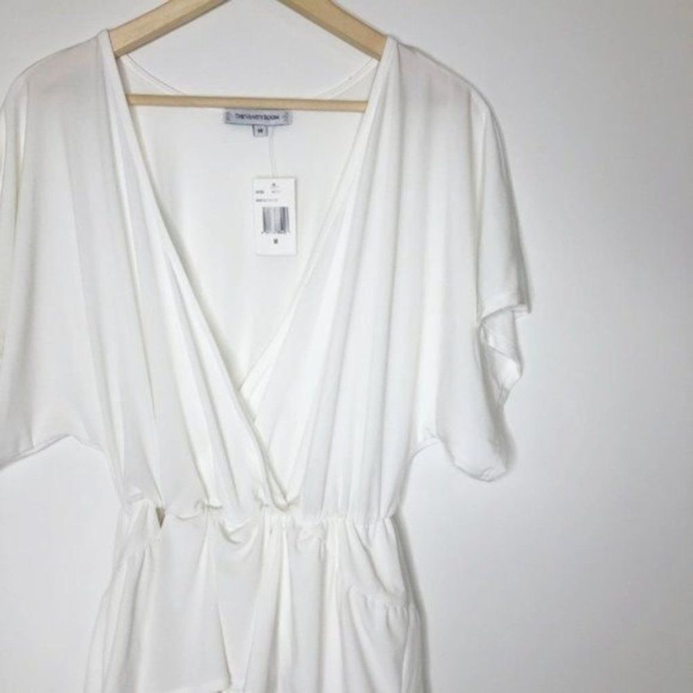 VANITY ROOM Tiered Knit Surplice Mini Dress  - Picture 3 of 8